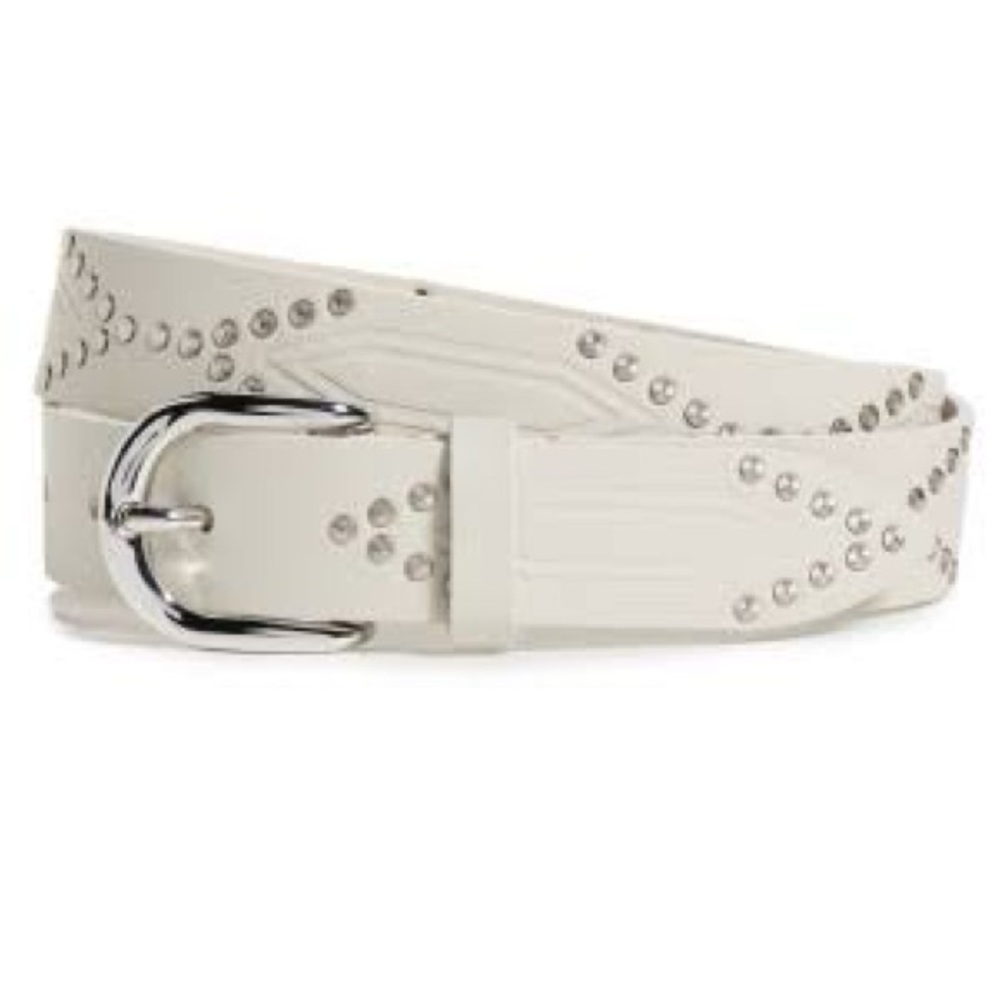 Isabel Marant Telly belt in chalk & silver size 75cm. NWT.